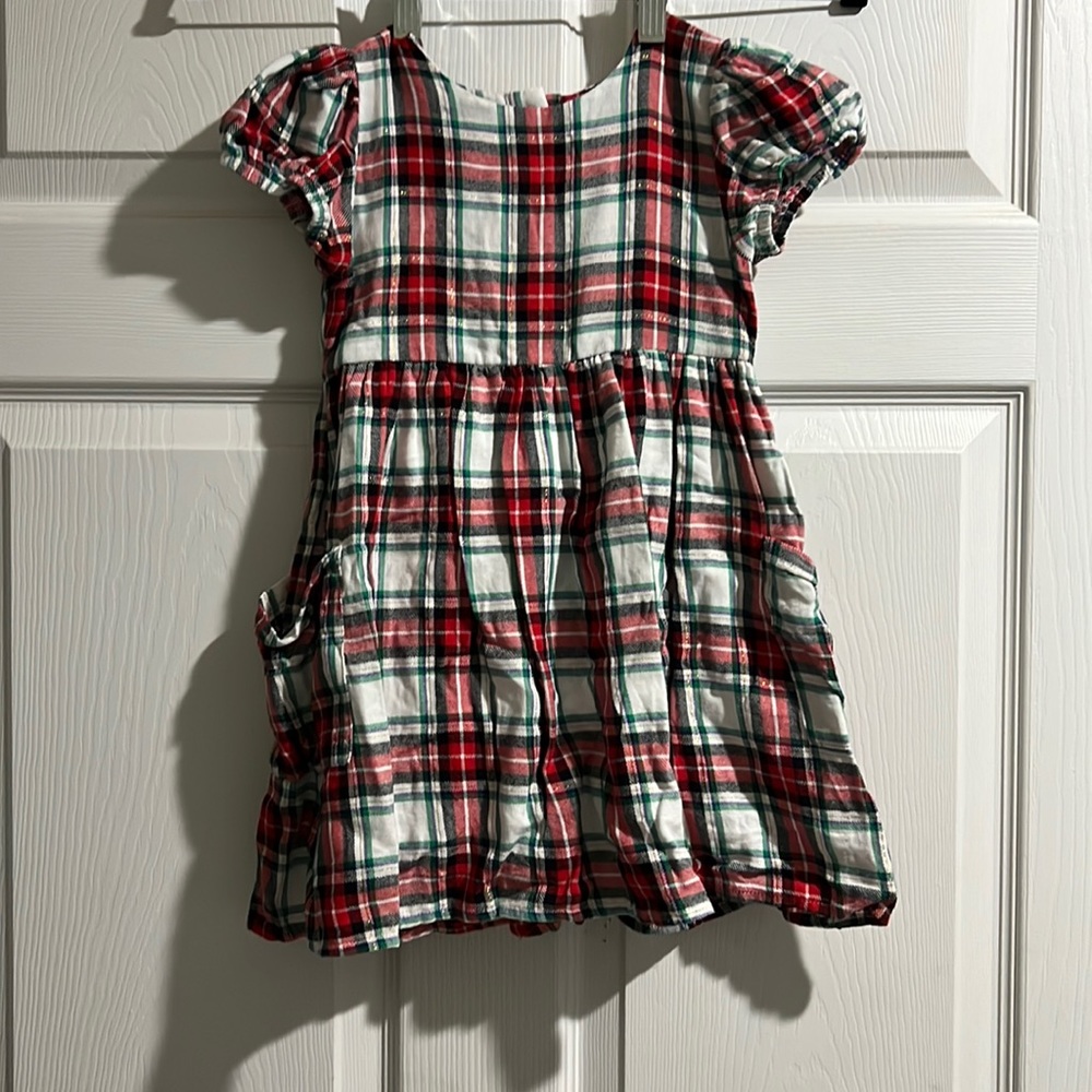 4t Emma Latte plaid dress